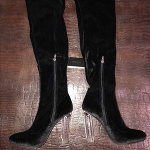 Forever 21 Velvet Over the Knee Boots